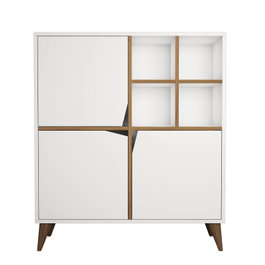 Hanah Home Pulse Armario Multiusos Blanco y Nogal